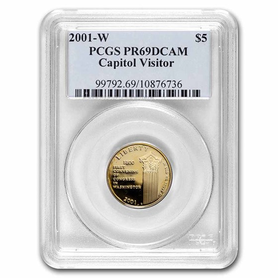 2001-W Gold $5 Commem Capitol Visitor Center PR-69 PCGS 2001-W Gold $5 Commem Capitol Visitor Center PR-69 PCGS