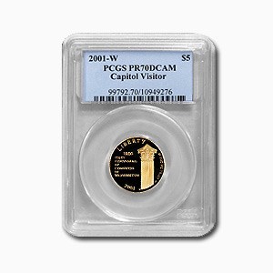 2001-W Gold $5 Commem Capitol Visitor Center PR-70 PCGS 2001-W Gold $5 Commem Capitol Visitor Center PR-70 PCGS