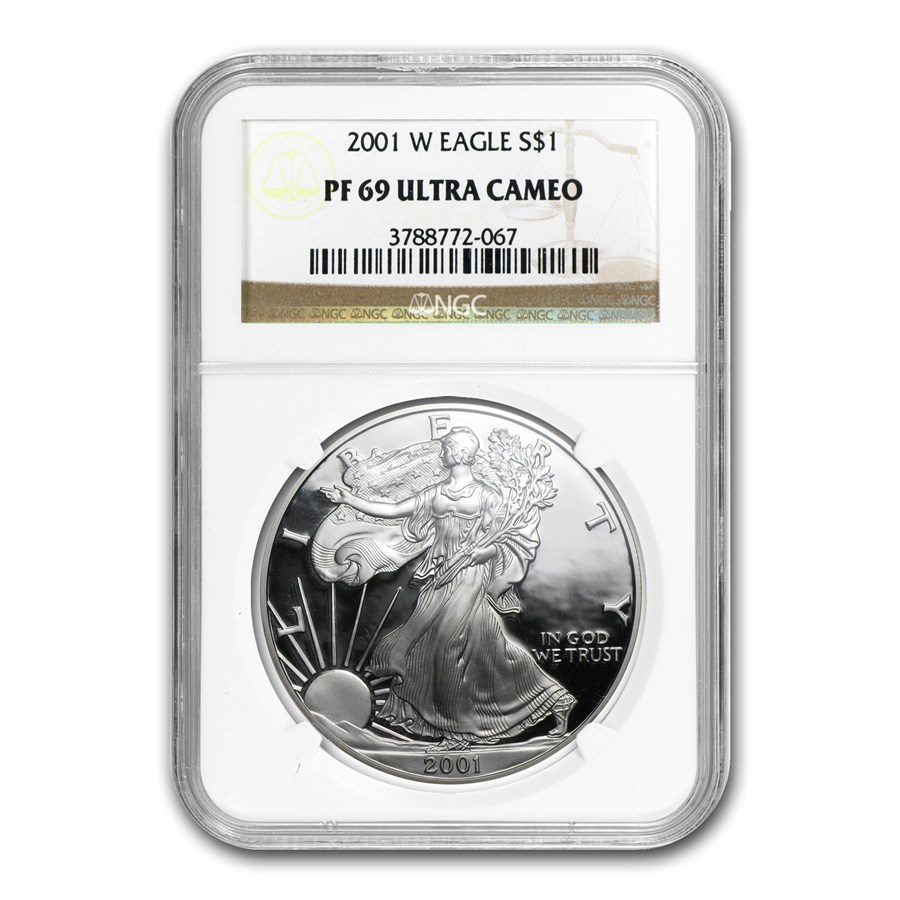 2001-W Proof American Silver Eagle PF-69 NGC