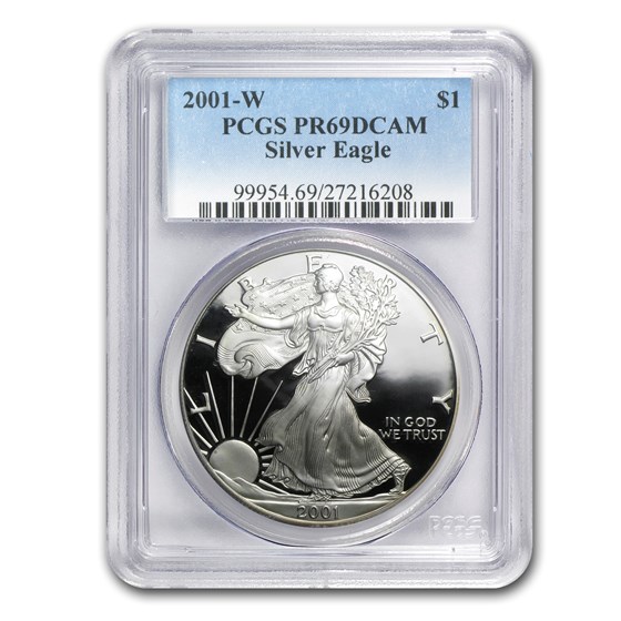2001-W Proof American Silver Eagle PR-69 PCGS