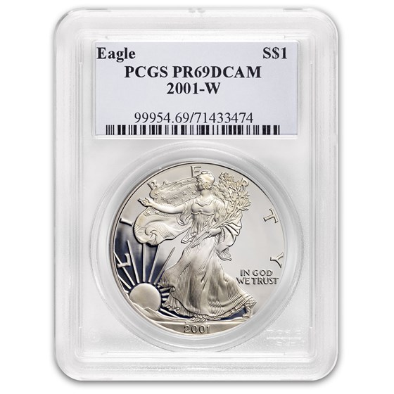 2001-W Proof Silver American Eagle PR-69 PCGS 2001-W Proof Silver American Eagle PR-69 PCGS