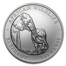 2001 Zambia 1 oz Silver Elephant BU
