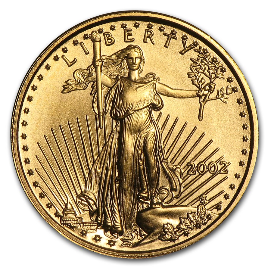 2002 1/10 oz American Gold Eagle BU