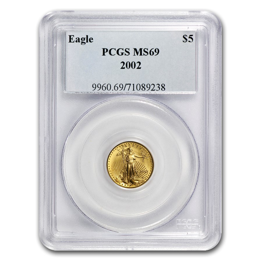 2002 1/10 oz American Gold Eagle MS-69 PCGS