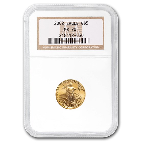 2002 1/10 oz American Gold Eagle MS-70 NGC 2002 1/10 oz American Gold Eagle MS-70 NGC