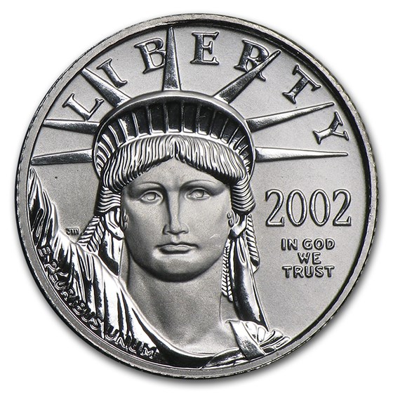 2002 1/10 oz American Platinum Eagle BU
