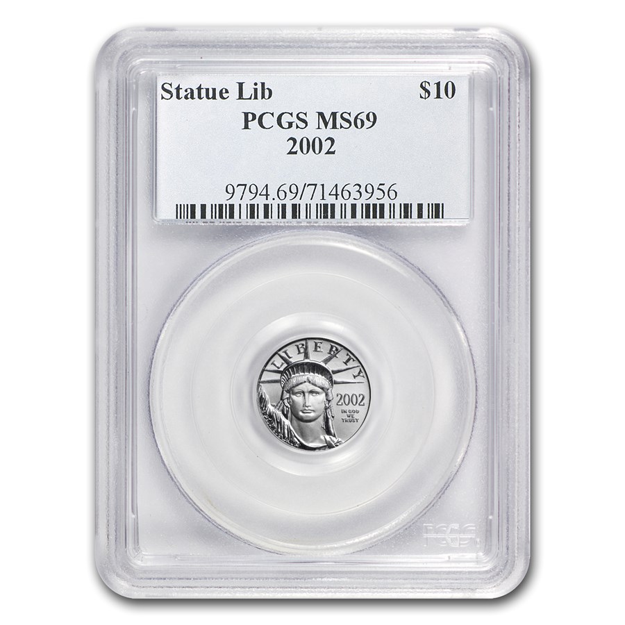 2002 1/10 oz American Platinum Eagle MS-69 PCGS