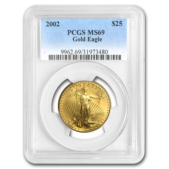 2002 1/2 oz American Gold Eagle MS-69 PCGS 2002 1/2 oz American Gold Eagle MS-69 PCGS