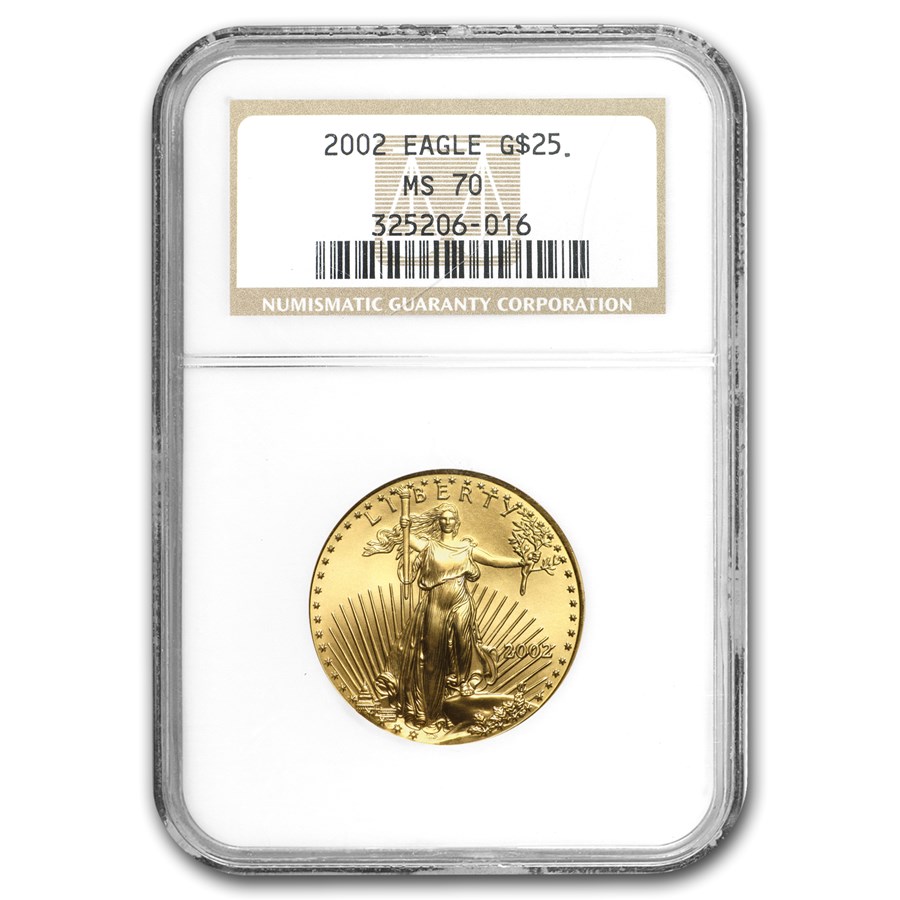 2002 1/2 oz American Gold Eagle MS-70 NGC
