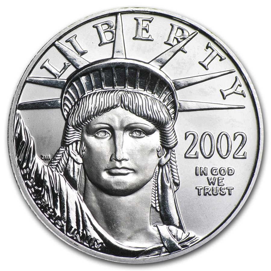 2002 1/2 oz American Platinum Eagle BU
