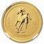 2002 1/20 oz Gold Year of the Horse Coin MS-70 NGC