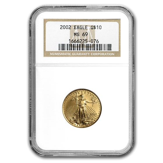 2002 1/4 oz American Gold Eagle MS-69 NGC 2002 1/4 oz American Gold Eagle MS-69 NGC