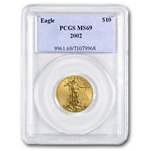 2002 1/4 oz American Gold Eagle MS-69 PCGS