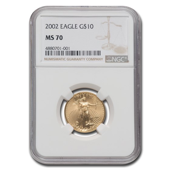 2002 1/4 oz American Gold Eagle MS-70 NGC