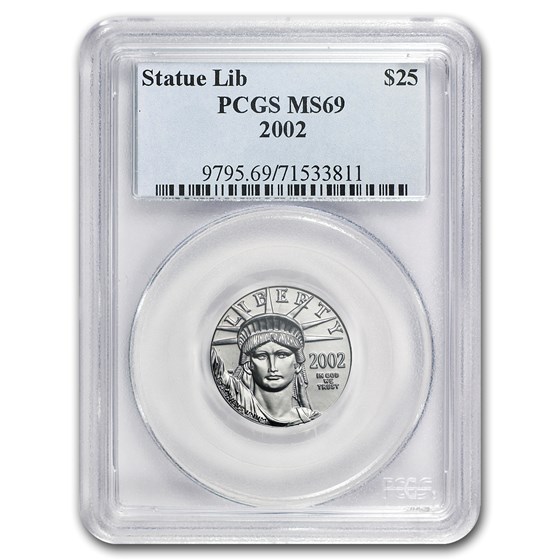 2002 1/4 oz American Platinum Eagle MS-69 PCGS 2002 1/4 oz American Platinum Eagle MS-69 PCGS