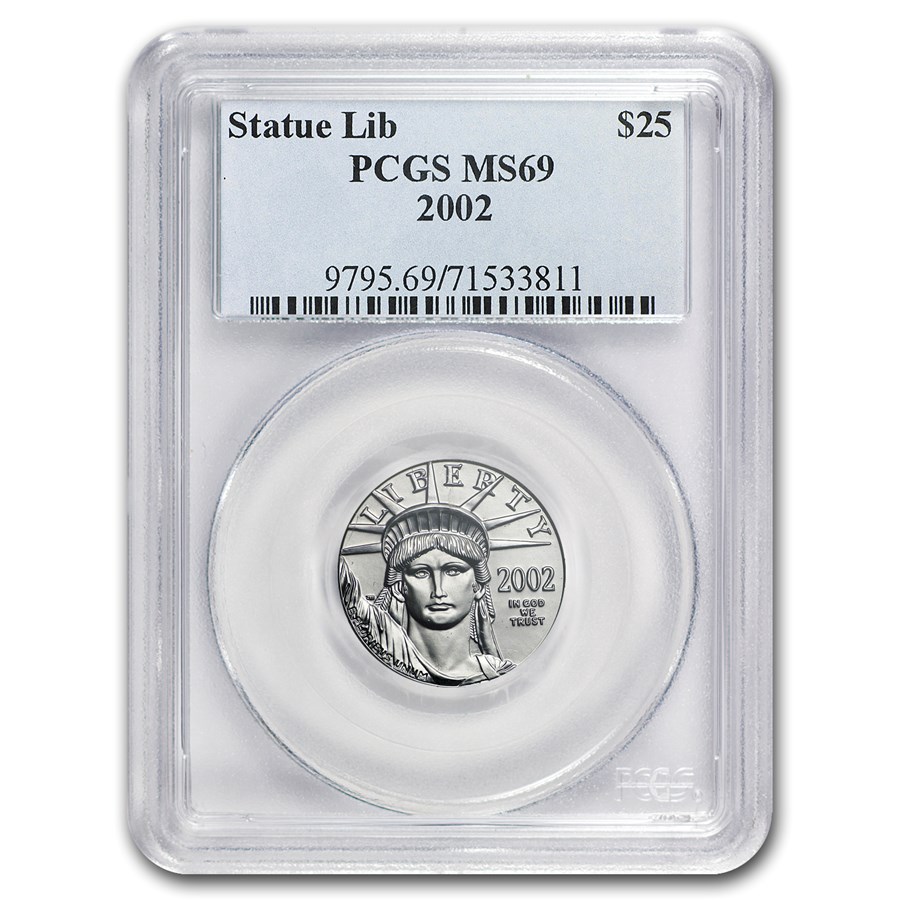 2002 1/4 oz American Platinum Eagle MS-69 PCGS
