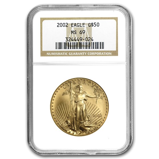 2002 1 oz American Gold Eagle MS-69 NGC 2002 1 oz American Gold Eagle MS-69 NGC