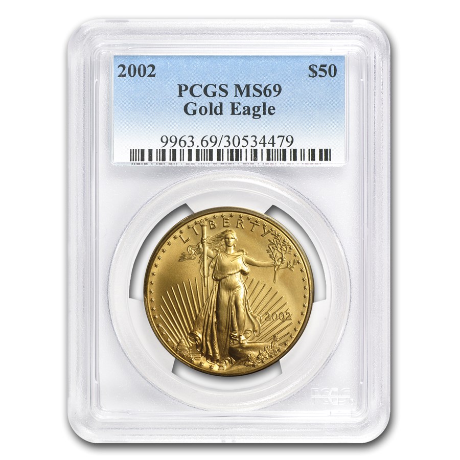 2002 1 oz American Gold Eagle MS-69 PCGS