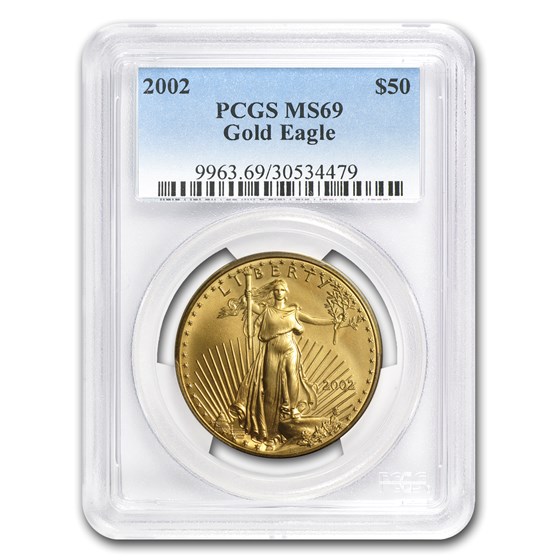 2002 1 oz American Gold Eagle MS-69 PCGS 2002 1 oz American Gold Eagle MS-69 PCGS