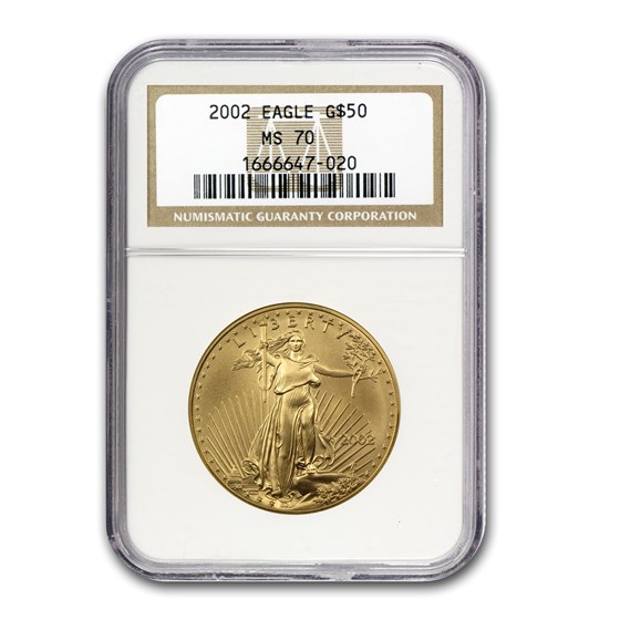 2002 1 oz American Gold Eagle MS-70 NGC