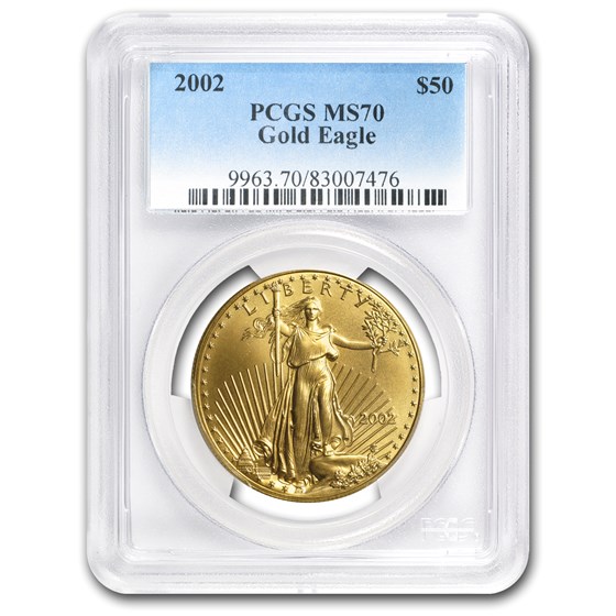 2002 1 oz American Gold Eagle MS-70 PCGS 2002 1 oz American Gold Eagle MS-70 PCGS