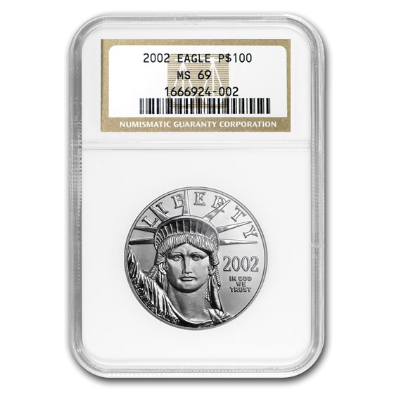 2002 1 oz American Platinum Eagle MS-69 NGC 2002 1 oz American Platinum Eagle MS-69 NGC