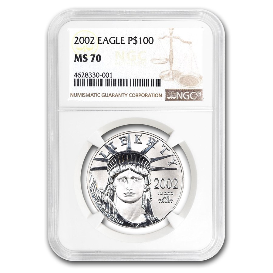 2002 1 oz American Platinum Eagle MS-70 NGC