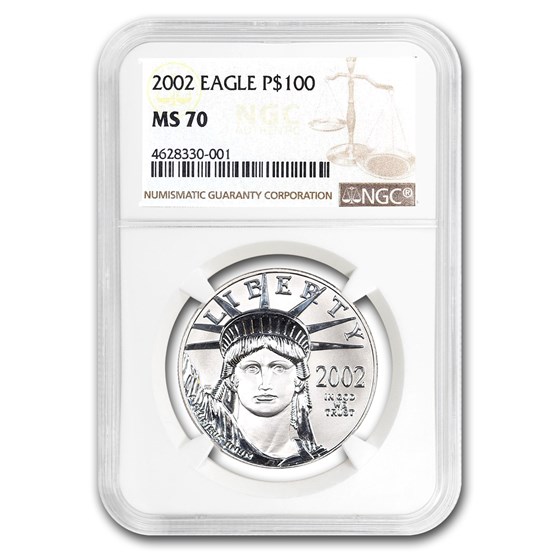 2002 1 oz Platinum American Eagle MS-70 NGC 2002 1 oz Platinum American Eagle MS-70 NGC