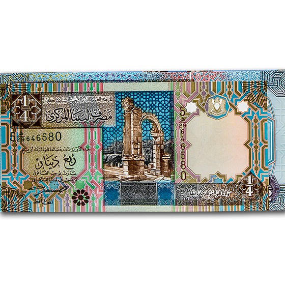 Buy 2002-2004 Libya 1/4-1 Dinar Banknote Set Unc | APMEX