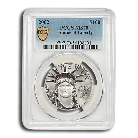 2002 4-Coin American Platinum Eagle Set MS-70 PCGS