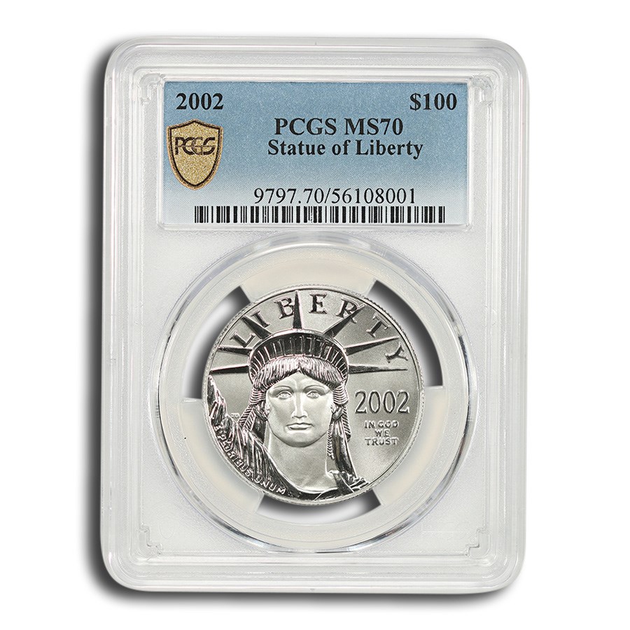 2002 4-Coin American Platinum Eagle Set MS-70 PCGS