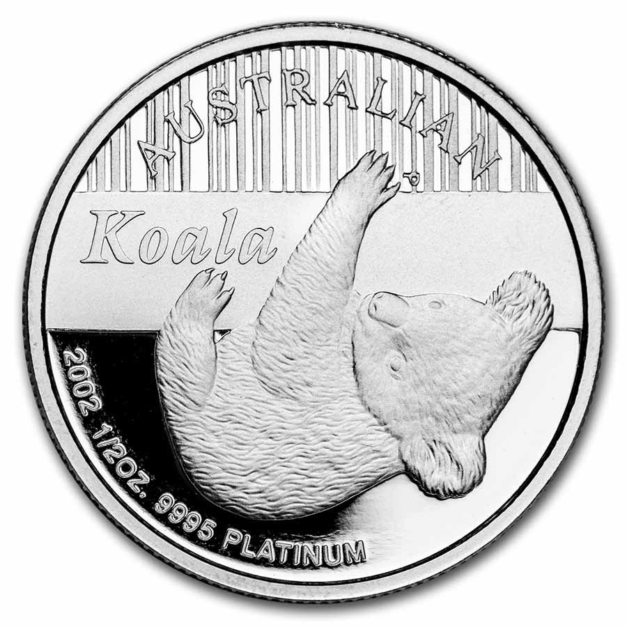 2002 Australia 1/2 oz Proof Platinum Koala (In Capsule)