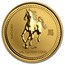 2002 Australia 1/4 oz Gold Lunar Horse BU (Series I)