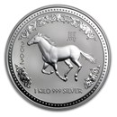 2002 Australia 1 kilo Silver Year of the Horse BU