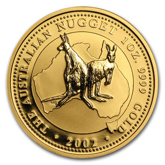 2002 Australia 1 oz Gold Nugget BU