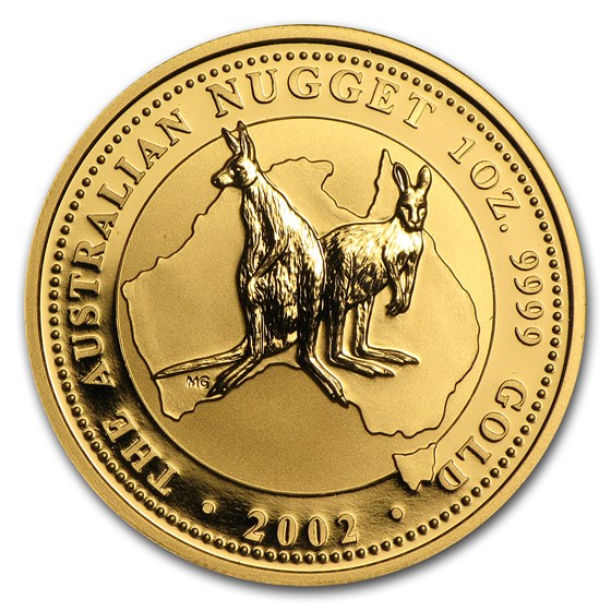 2002 Australia 1 oz Gold Nugget BU 2002 Australia 1 oz Gold Nugget BU