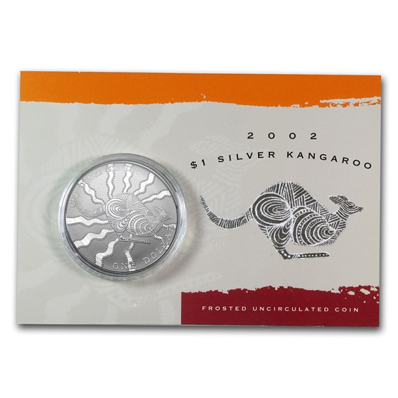 2002 Australia 1 oz Silver Kangaroo (In Display Card) 2002 Australia 1 oz Silver Kangaroo (In Display Card)
