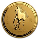 2002 Australia 10 oz Gold Lunar Horse BU (Series I)