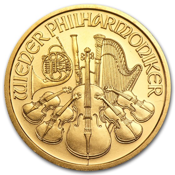 2002 Austria 1/2 oz Gold Philharmonic BU 2002 Austria 1/2 oz Gold Philharmonic BU