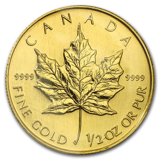 2002 Canada 1/2 oz Gold Maple Leaf BU 2002 Canada 1/2 oz Gold Maple Leaf BU