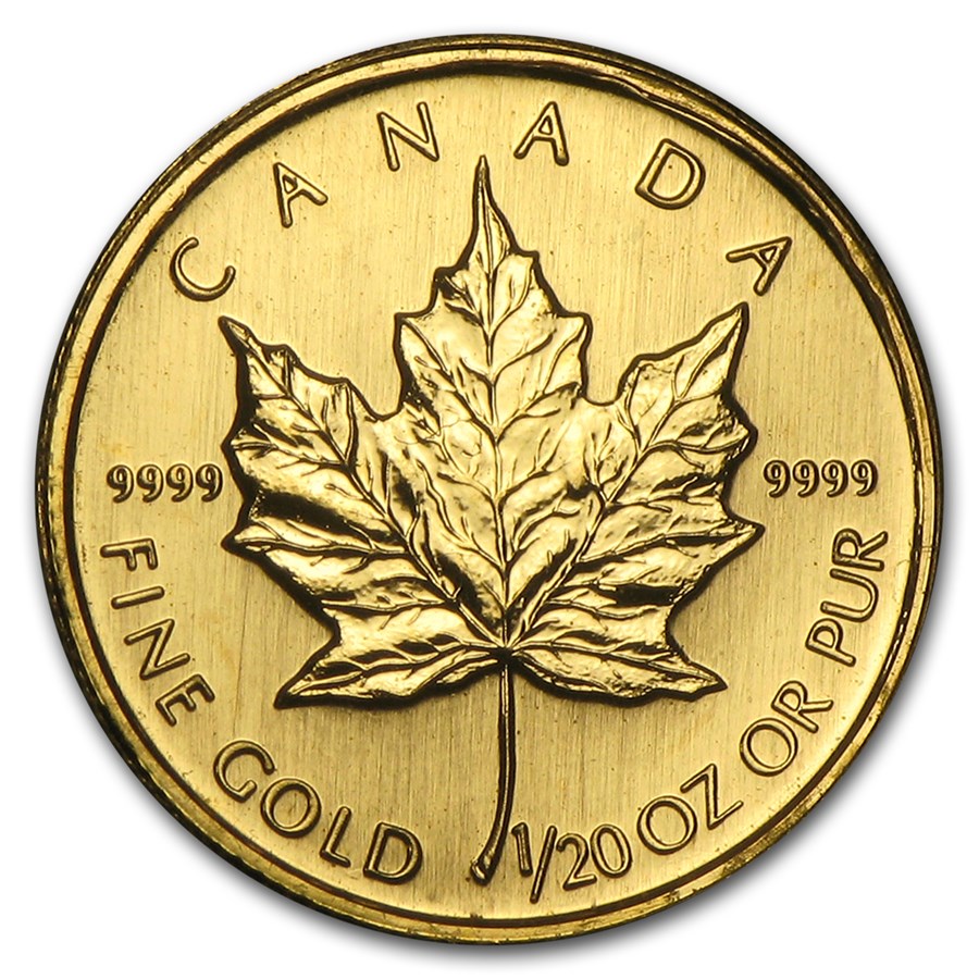 2002 Canada 1/20 oz Gold Maple Leaf BU