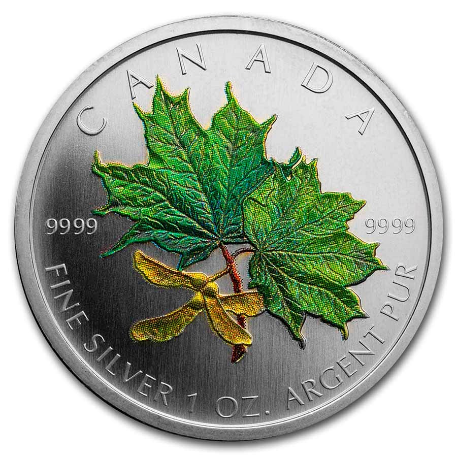 2002 Canada 1 oz Silver Maple Leaf Spring (No Box/COA)