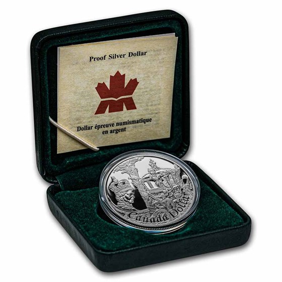 2002 Canada Silver Dollar Proof (Golden Jubilee w/OGP) 2002 Canada Silver Dollar Proof (Golden Jubilee w/OGP)