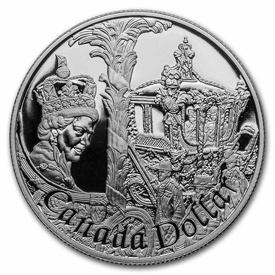 2002 Canada Silver Dollar Proof (Golden Jubilee w/OGP) 2002 Canada Silver Dollar Proof (Golden Jubilee w/OGP)