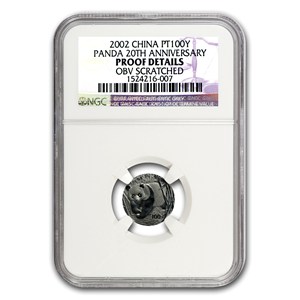 Buy 2002 China 1/10 oz Platinum Panda Prf Details NGC (20th Anniv) | APMEX