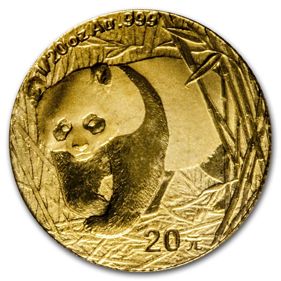2002 China 1/20 oz Gold Panda BU (Sealed) 2002 China 1/20 oz Gold Panda BU (Sealed)