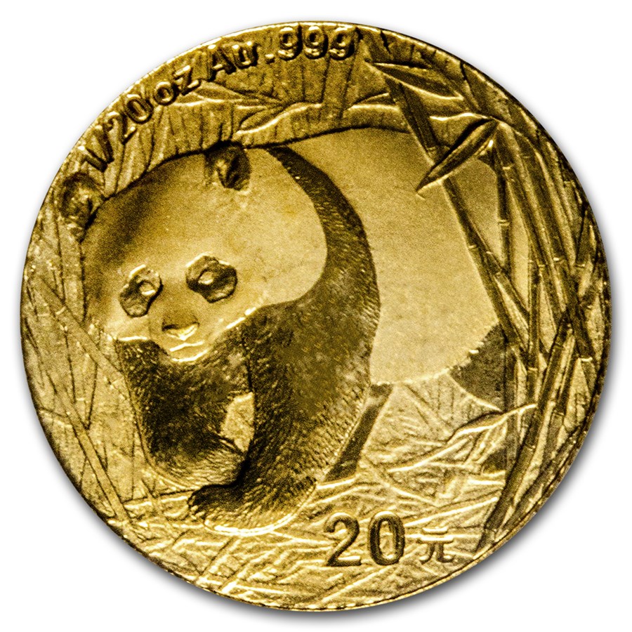 Buy 2002 China 1/20 oz Gold Panda BU (Sealed) | APMEX