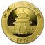 2002 China 1 oz Gold Panda Frosted Bamboo MS-69 NGC