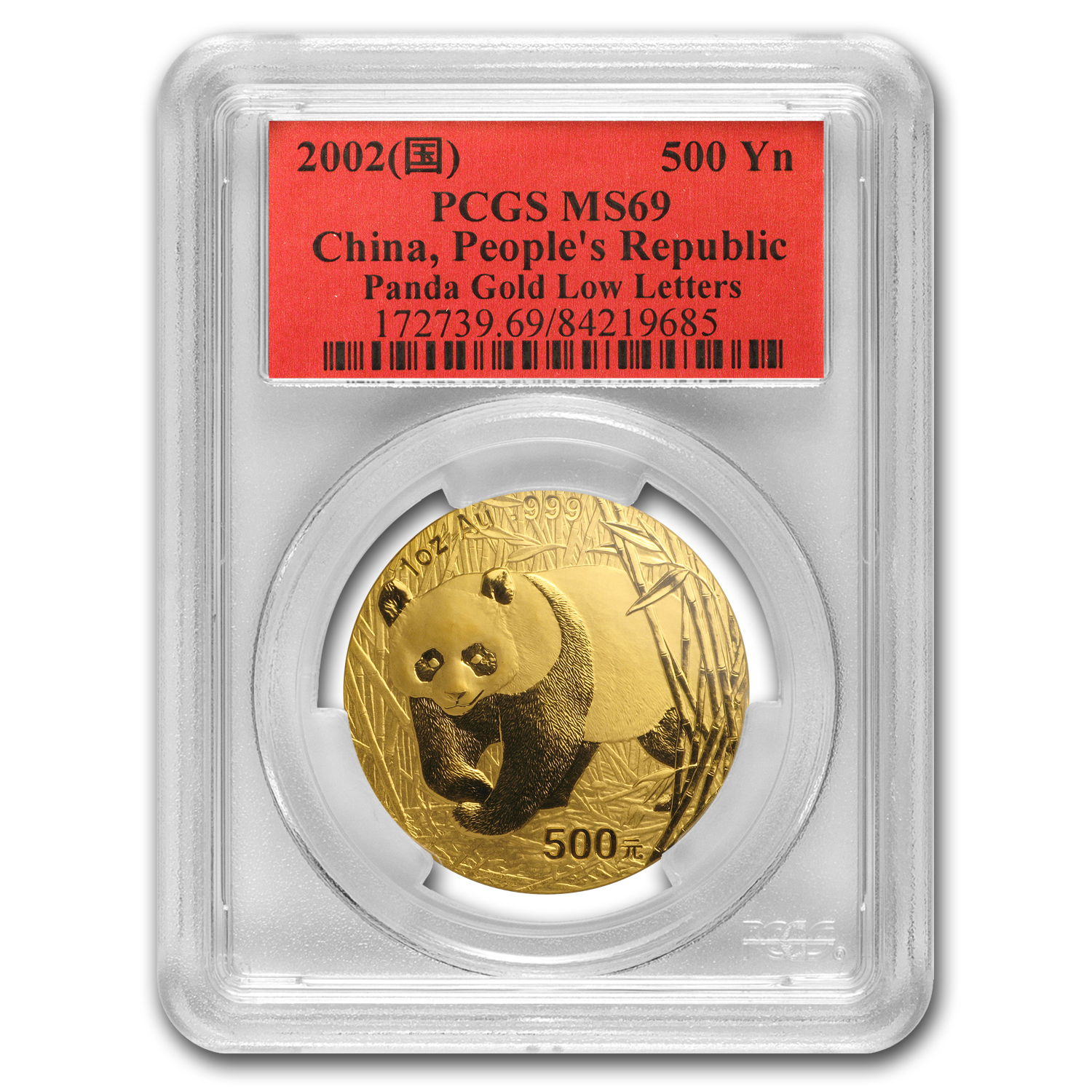 Buy 2002 China 1 oz Gold Panda MS-69 PCGS (Low Letters) | APMEX