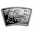 2002 China 1 oz Silver Fan Year of the Horse (w/Box & COA)